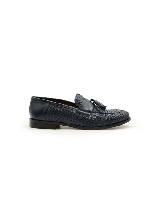 MOCASSINO INTRECCIATO BLU ZANFRINI | TOR 05IBLU